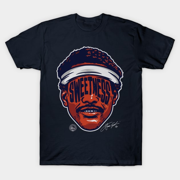 Walter Payton Chicago Player Silhouette T-Shirt by Chunta_Design